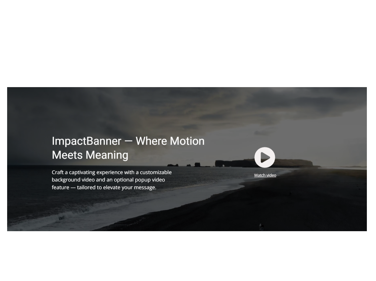 Background with video popup