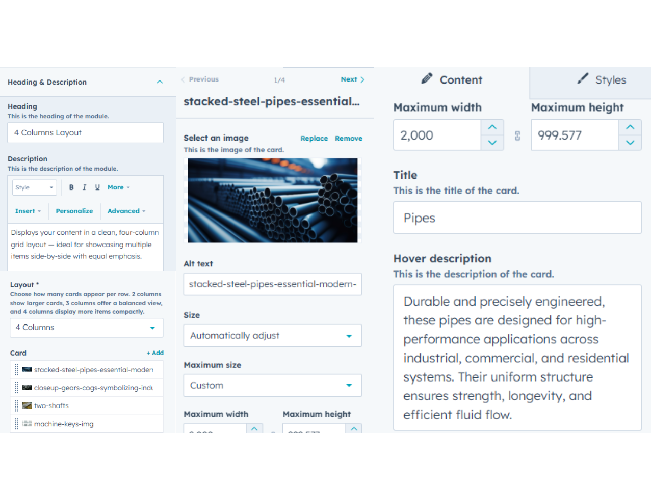 Editable Content Fields